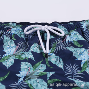 Pantalones cortos masculinos de la playa de los bañadores de la sublimación de encargo azul